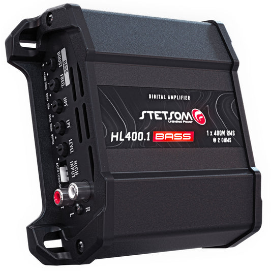 Stetsom HL 400.1 BASS Digital, 400 W RMS, 2 Ohms Stable, Subwoofer Sound Quality, Bass Crossover