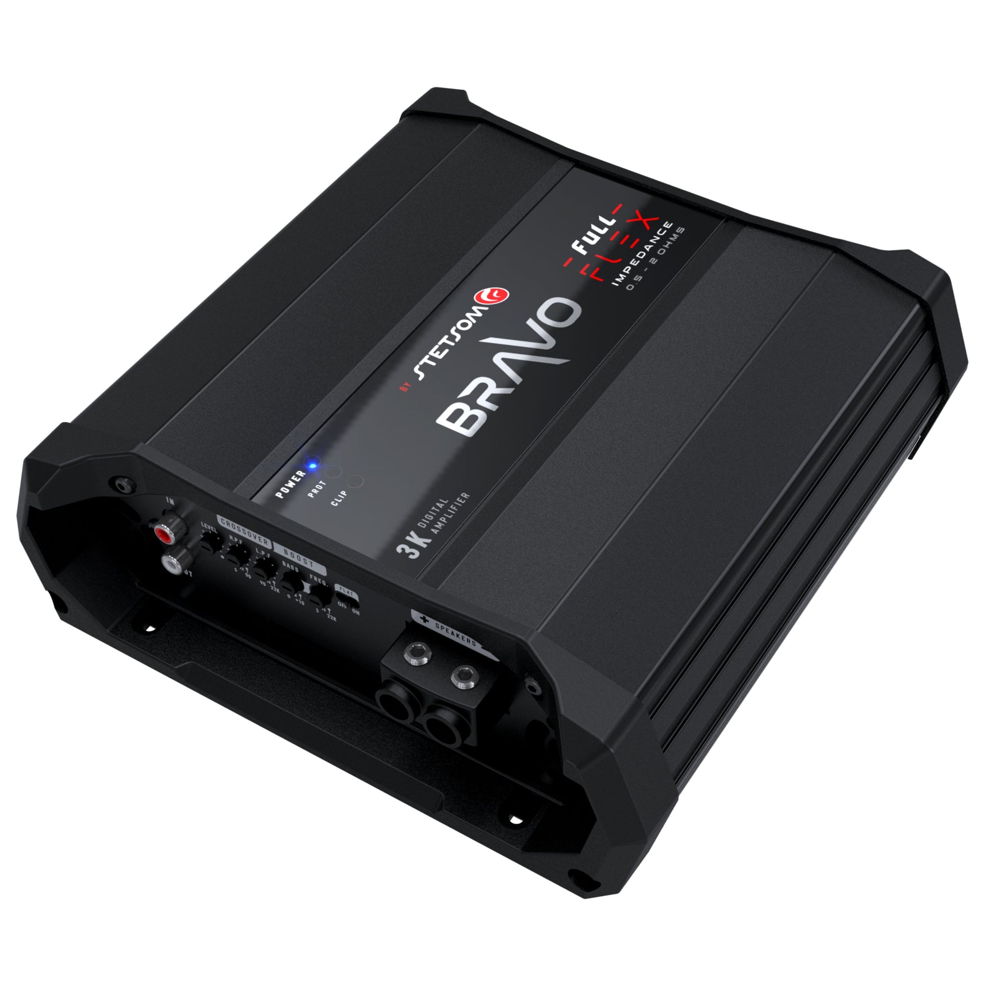 Stetsom BRAVO FULL Flex 3K 0.5~2ohm (Auto) Mono Class D Car Audio Amplifier, Automatic Impedance System 0.5 to 2 Ohms