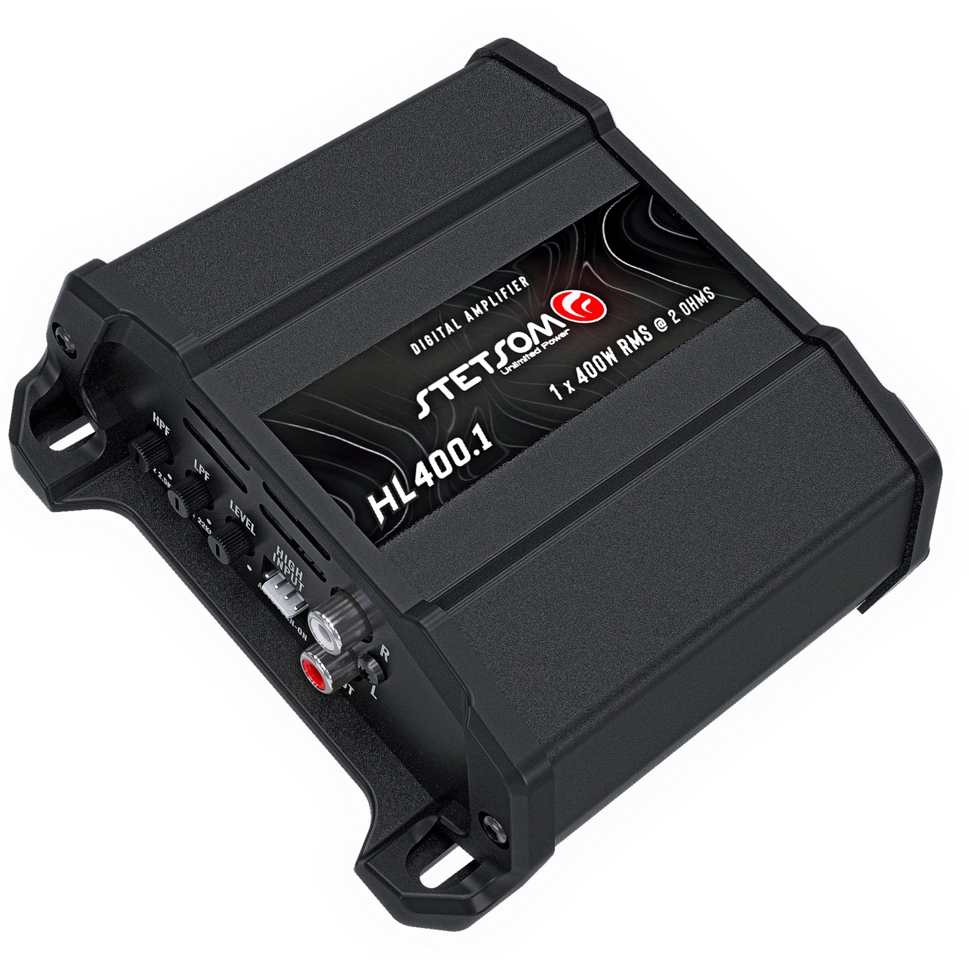 Stetsom HL 400.1 Class D Full Range Amplifier 4 Channel 400 Watts, RCA Input and High Wire Input, Variable Crossover - 2 Ohms