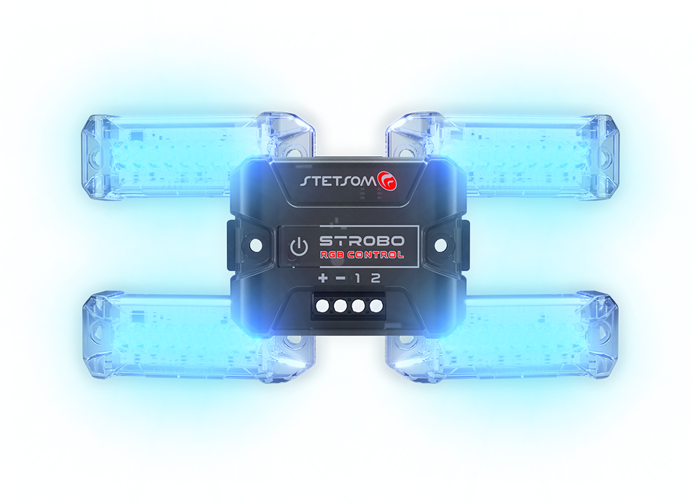 Stetsom STROBO STR04 - 1 central unit + 4 headlights, app-controlled